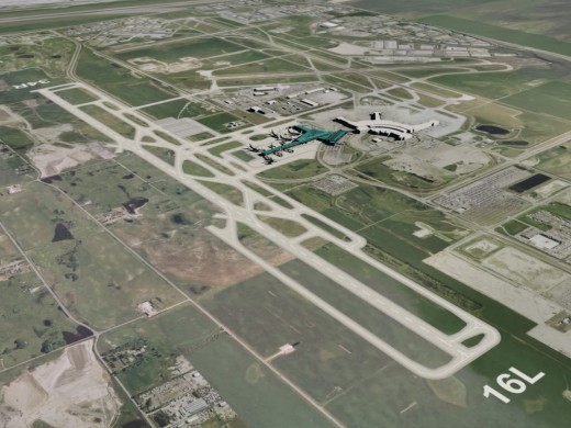 YYC's new runway is 14,000 feet long.