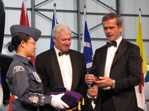 A long time aviation enthusiast and entrepreneur, WestJet's cofounder Clive Beddoe is formally welcomed into Canada's Aviation Hall of Fame by Col. Chris Hadfield (Ret.). 