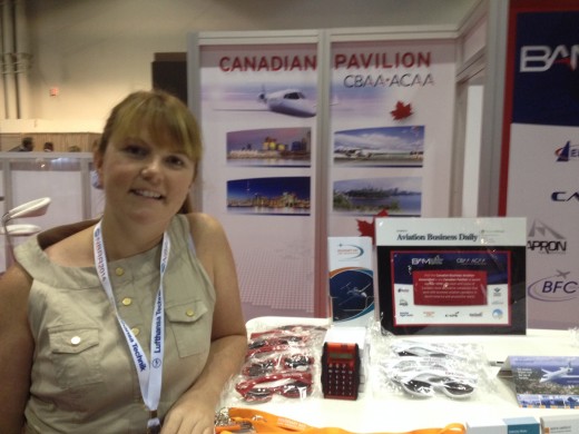 Aime O'Connor was at the Canadian Pavilion at NBAA.