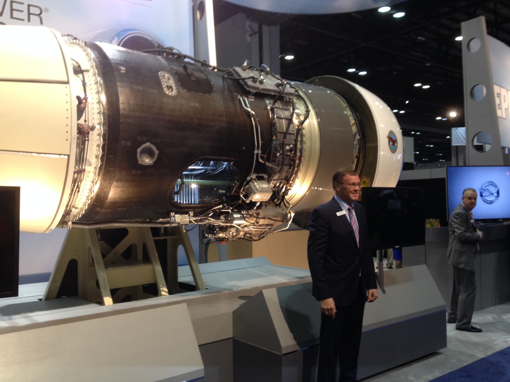 P&WC CEO John Saabas unveils the new PW800 at NBAA in Orlando.