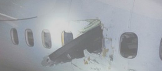 A propeller blade pierced the cabin of an Air Canada Express Q400 in Edmonton.