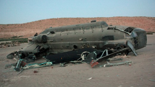 An RCAF after a dynamic rollover accident in Afghanistan in 2011.