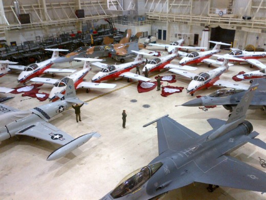 Show aircraft tucked safely away from the elements. RCAF Photo