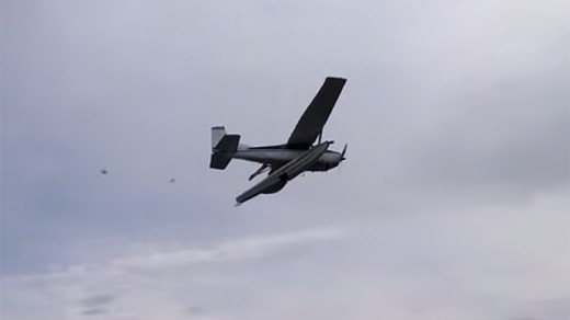 Damaged 185 on final approach to Fort McMurray.