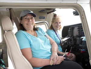 Robin Hadfield was co-pilot on the third-place aircraft in the Air Race Classic.