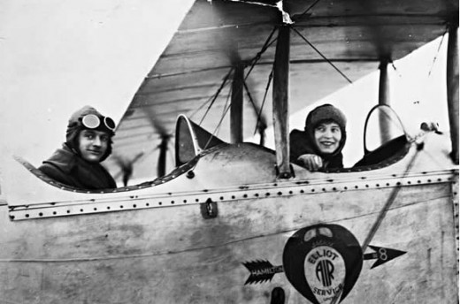 Eileen Vollick, right, was Canada's first female pilot.