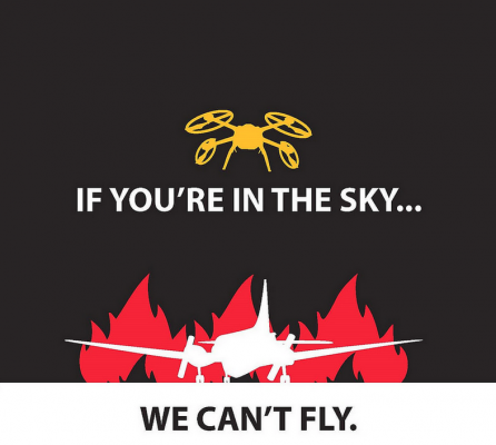 Poster issued by the B.C. government in response to UAS incursions.