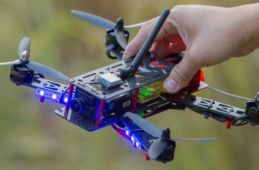 Racing drones can go 100 kmh.