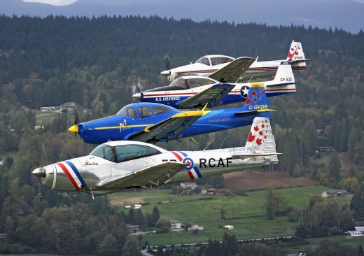 George Miller celebrates his 80th birthday and 60 years of continuous flying in lead aircraft Photo by Mike Luedey, Yellow Drum Productions.