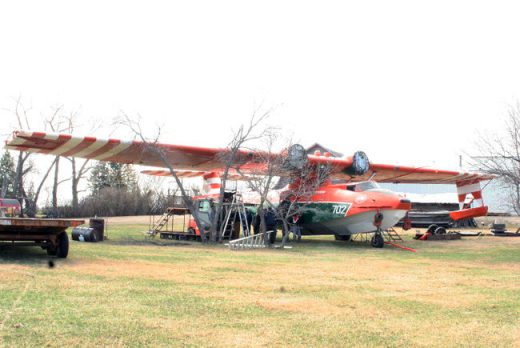 The Fairview Canso is awaiting engine installation. Fairview Post Photo