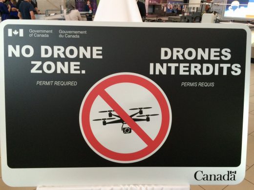 No Drone Zone sign for airports.