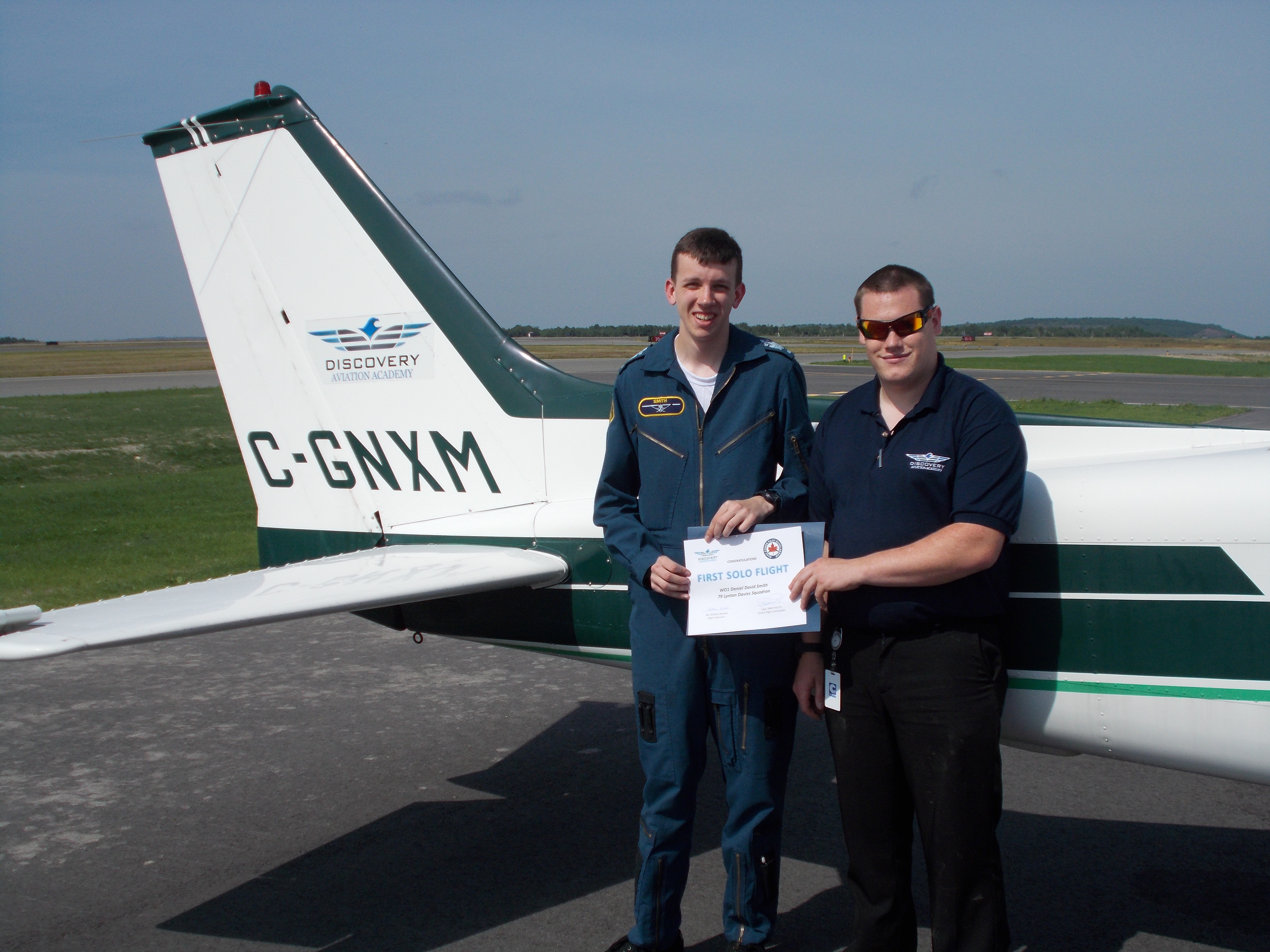 WO1-Smith-solo-flight-21-Jul-16-Discovery-Aviation-Academy-Sudbury