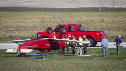 A vintage Fleet Model 2 was damaged in a mishap at Springbank. Lyle Aspinall Photo