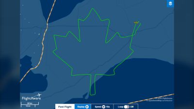 Flying the Maple Leaf